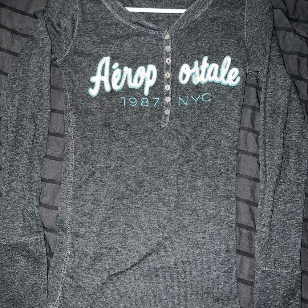 Aeropostale Charcoal Long Sleeve Top